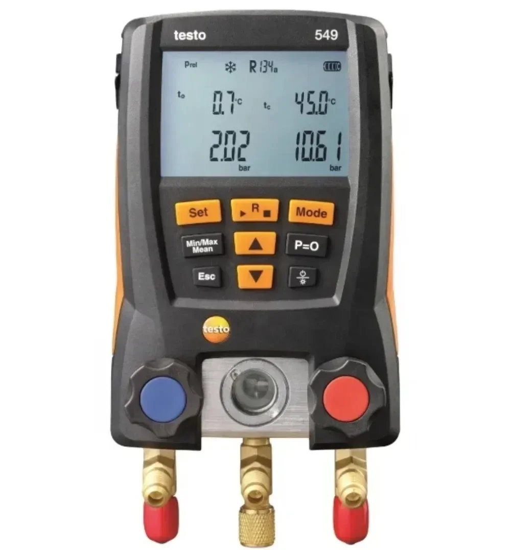 Testo 549 Original Digital Manifold Meter Air Conditioner Refrigerant Pressure Gauge 2 Valves System for HVAC 0560 0550