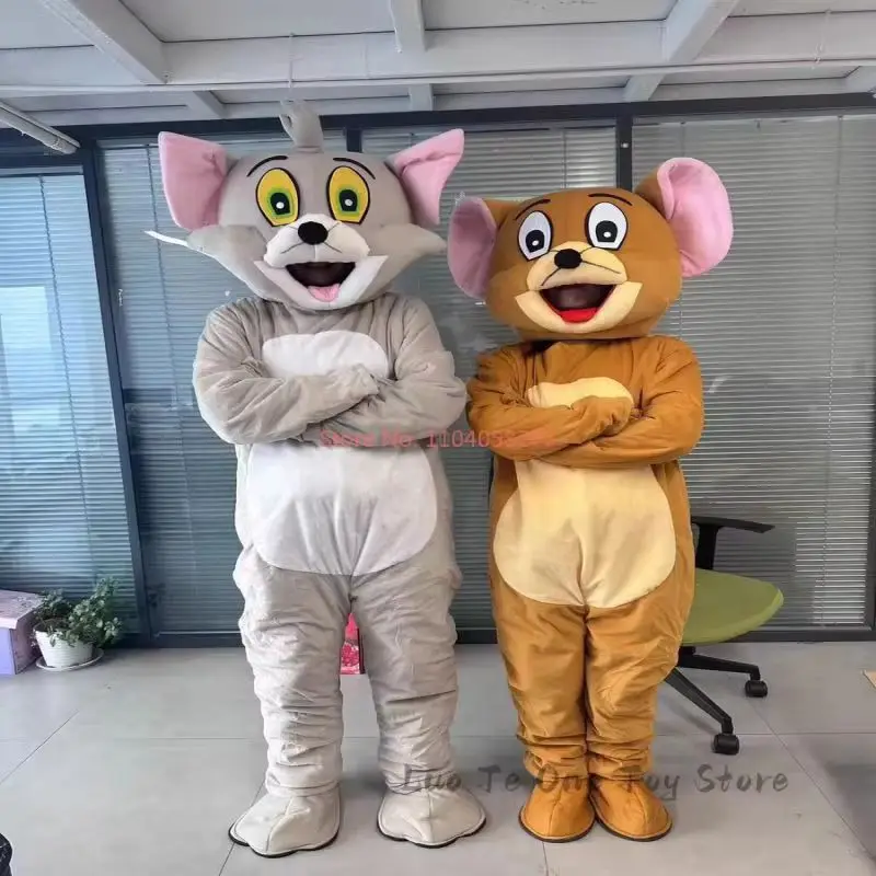 2024 Cosplay Tom And Jerry Cartoon Character Mascot Costume Christmas Party Fancy Dress Advertising Carnival Props Birthday Gift