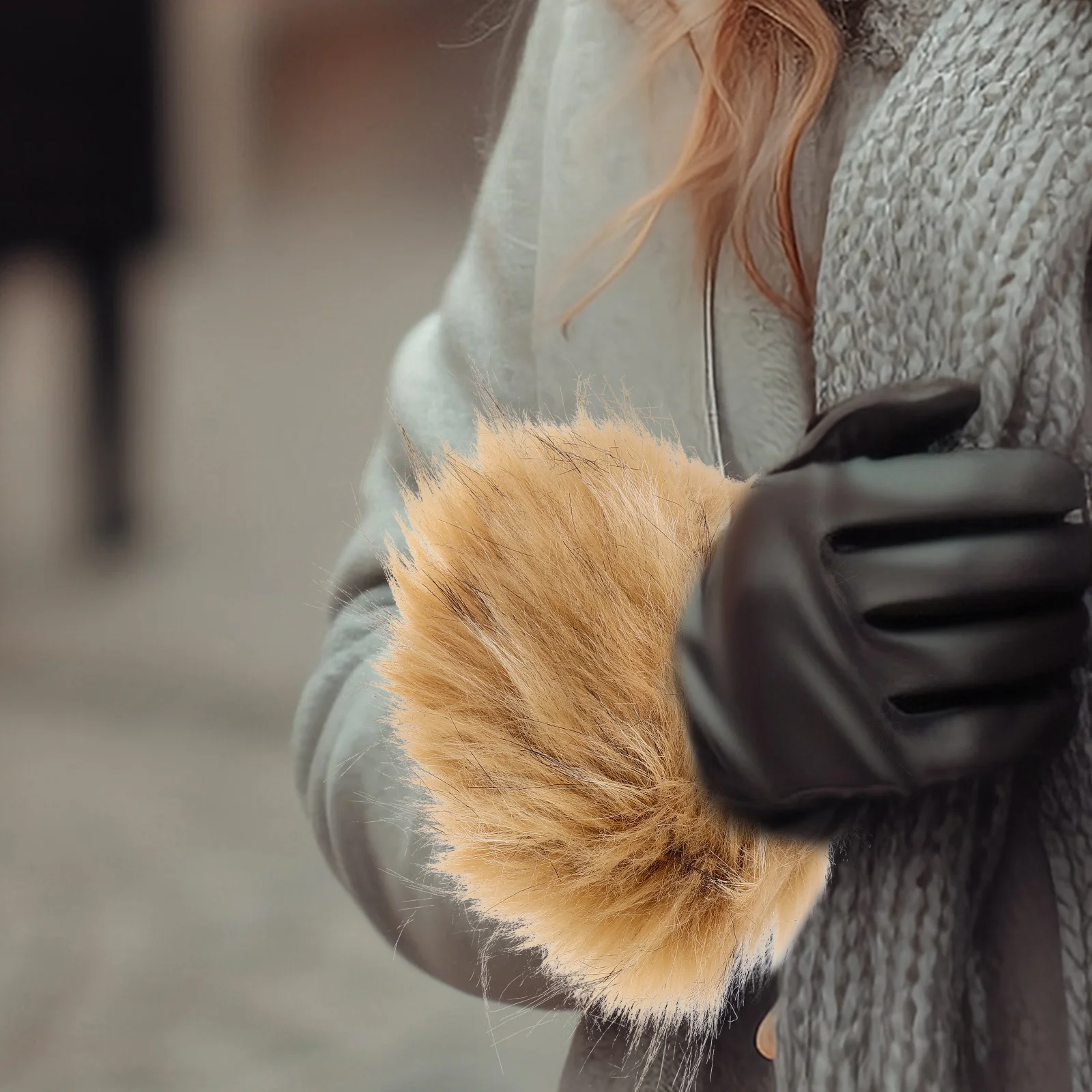 

1pcs 1 Pair Cuffs For Women Winter Warmers Furry Arm Cuffs Stylish Cozy Soft Warm Wrist Cuff Cuff Cold Weather Accessory