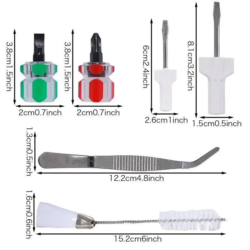 6pcs/Set Sewing Machine Cleaning Repair Tool, Tweezer Hair Brush Screwdriver DIY Tool Combination Set