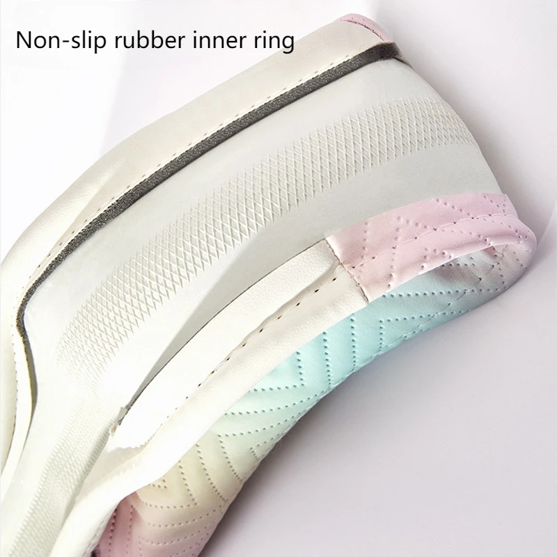 غطاء عجلة القيادة متدرج قزحي الألوان - جلد PU متين وناعم، حرفية ممتازة، استخدام لجميع المواسم - يناسب 14.5-15 بوصة #5