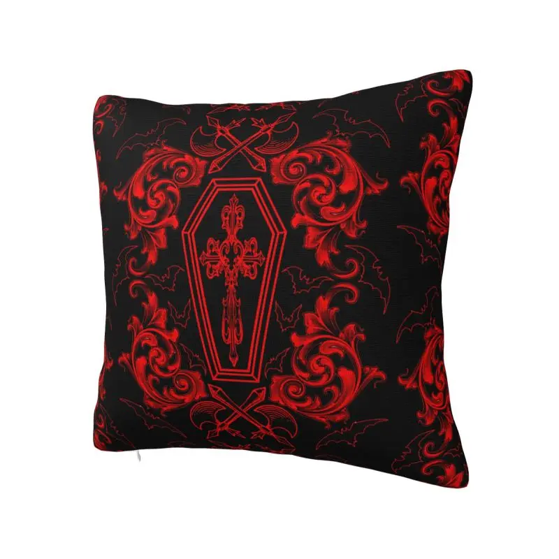 Custom Halloween Witch Gothic Vampire Bat Throw Pillow Case Decoracion 3D Print Sofa Cushion Cover Polyester Cozy Pillowcase