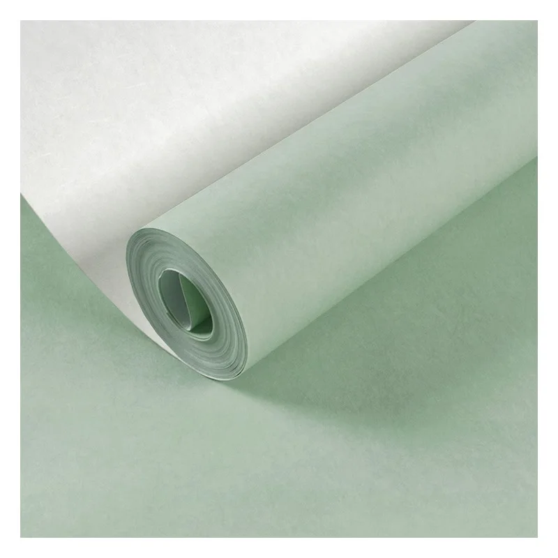 Modern Self Adhesive Plain Green Wallpapers for Bedroom Living Room Background Home Decor Solid Color Wallpaper
