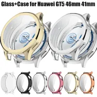 Glass+Case for Huawei GT5 46mm 41mm Screen Protector Smart Watch Accessories PC Full Cover Bumper Tempered Film for GT 5 46MM