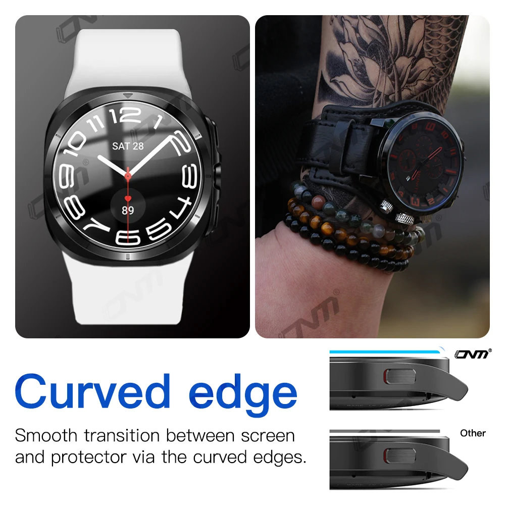 9H Tempered Glass for Samsung Galaxy Watch 7 Ultra 47mm 44mm 40mm Anti-scratch Screen Protector for Galaxy Watch FE Accessories