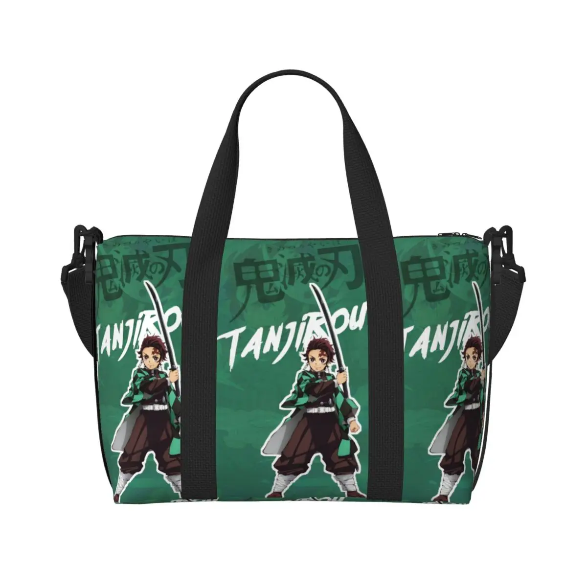 

Custom D-Demons Slayers Grocery Tote Shopping Bags Women Big Capacity Unique Anime Cartoon Comic Beach Gym Travel Bags