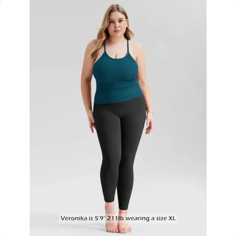 ODODOS Damen Crop 3er-Pack Seaml RibKnit Camisole Crop Tank Tops