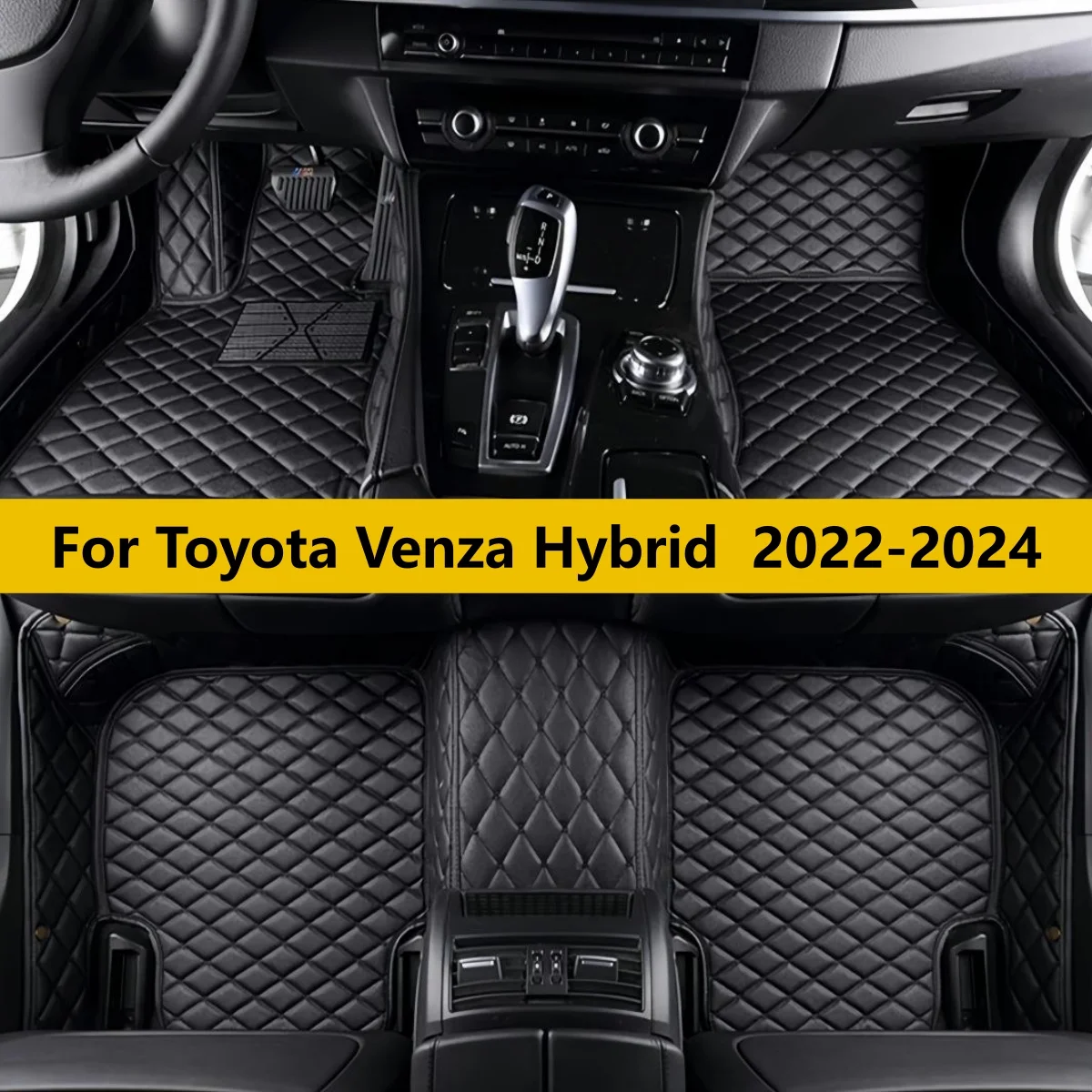 

Custom Car Floor Mats Fit For Toyota Venza Hybrid 2022 2023 2024 Full Set Leather All Weather Waterproof Car Floor Mats