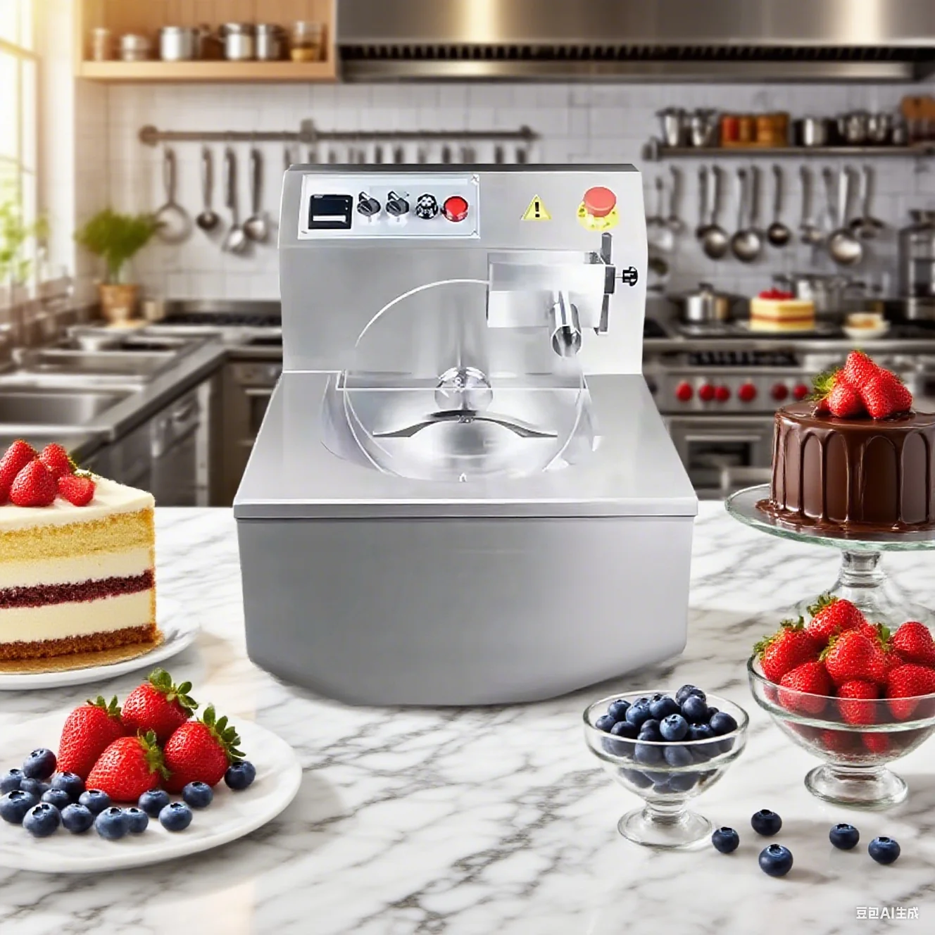 

Multi-Functional Electric Chocolate Tempering Machine - Suitable for Home & Commercial Use, with Auto Melting, Enrobing & Dispen