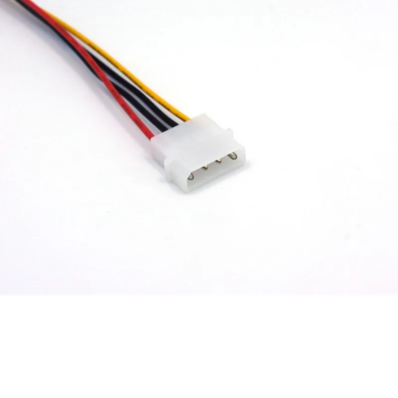 1pcs 18AWG 4Pin Molex IDE Male To Small 4Pin Female 2.54MM Power Supply Cable Floppy Drive Adapter PC Connector Cord 15cm