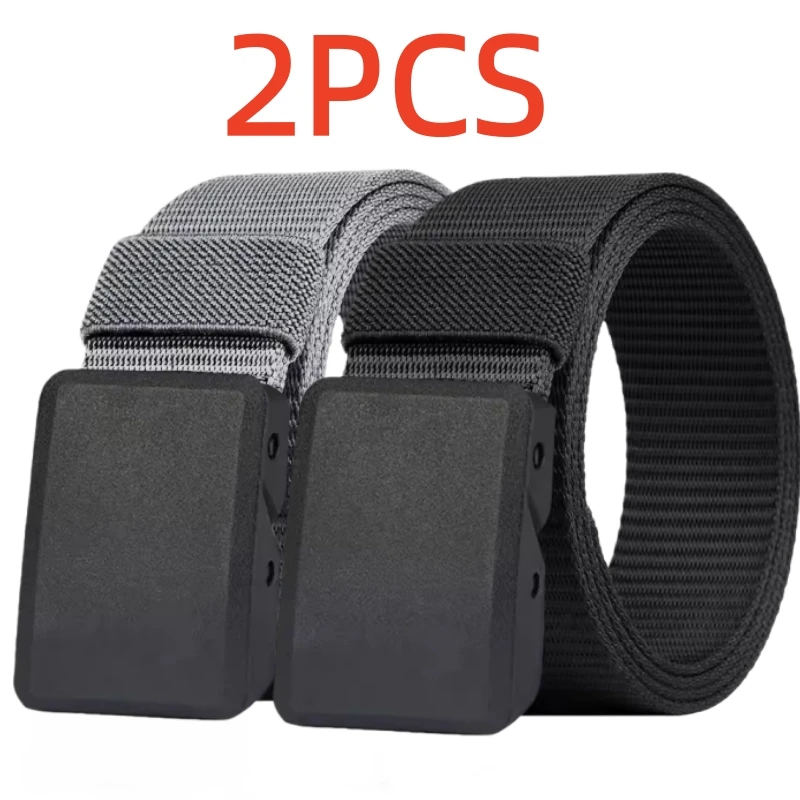 2PCS Automatic Buckle Nylon Belt Outdoor Hunting Multifunctional Tactical Canvas Belt High Quality Men And WomenBelt