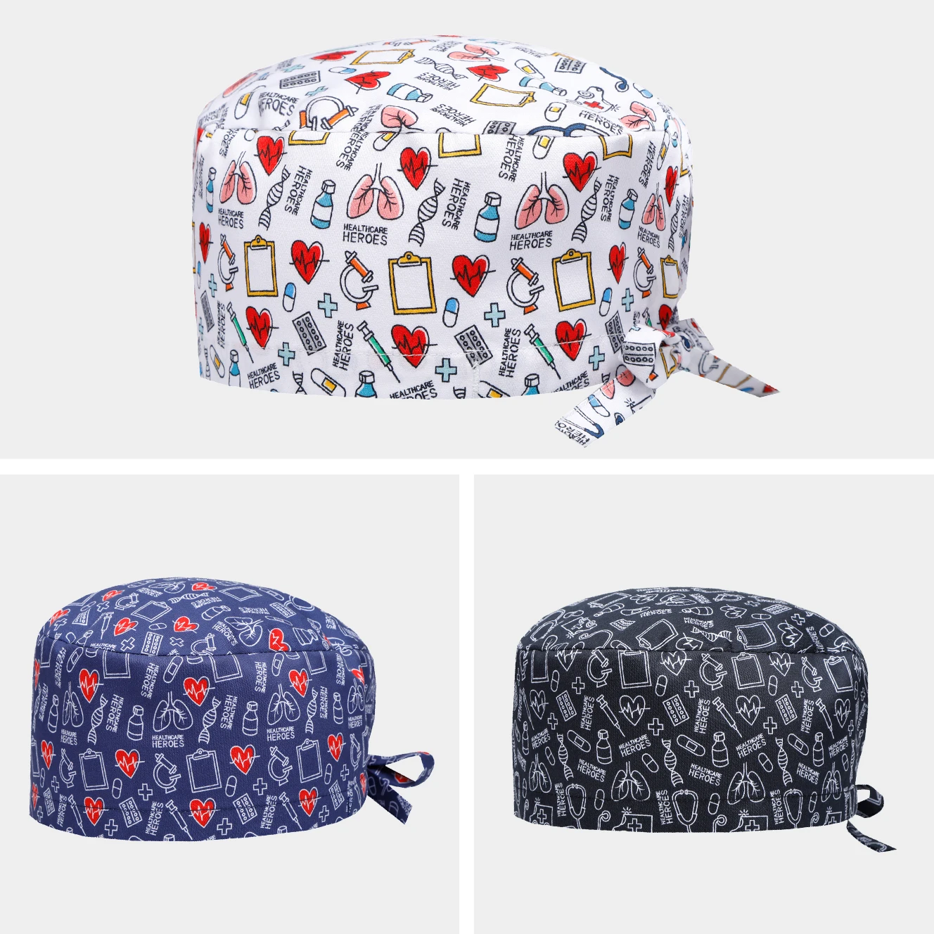 نمط القلب الشعر القصير النساء قبعة العمل قبعات التمريض للرجال قبعة قابلة للتعديل F1203 #1