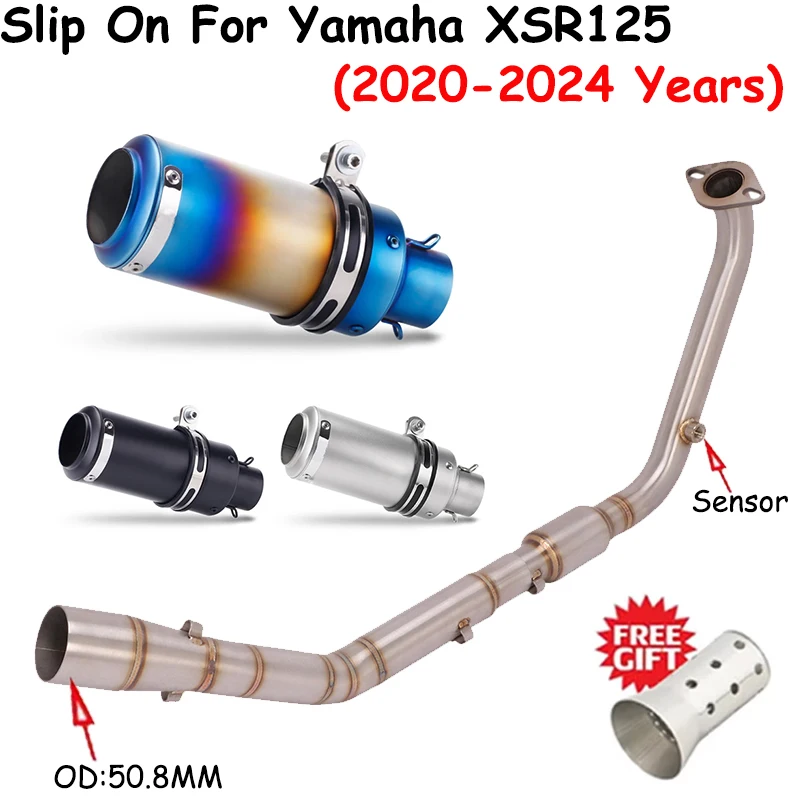 

For Yamaha YZF R15 R125 V3 V4 YZF-R15 MT-15 2020 - 2024 Motorcycle Exhaust Systems Escape Front Mid Link Pipe Muffler DB Killer