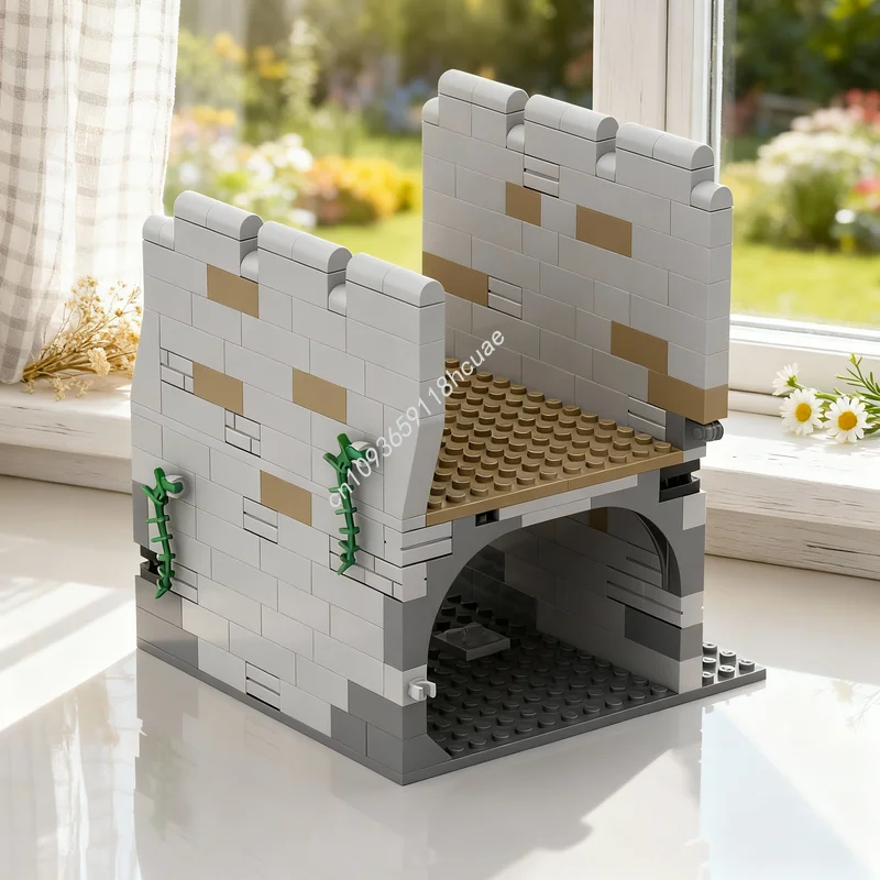 193pcs MOC Lion Castle Mid Section Basic Add Knights Model Building Christmas Gift Blocks Architecture Toys DIY Creative Idea