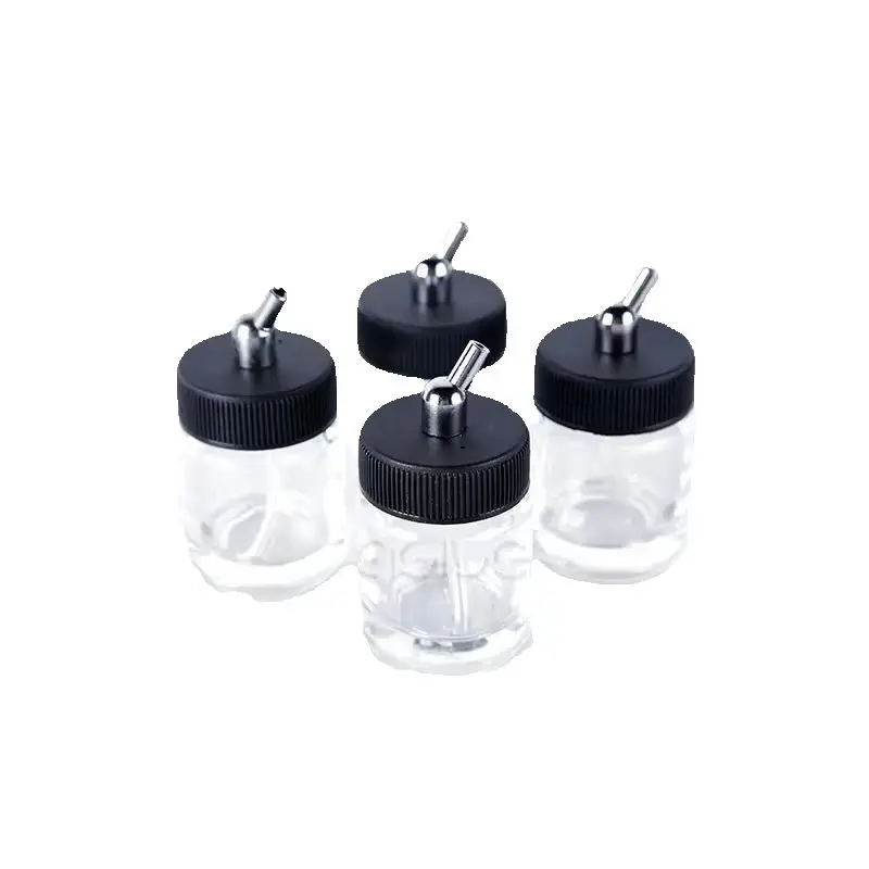 1PCS 22cc Glass Airbrush Pot Bottle Dual Action Airbrush Painting Bottle Container Professional Ink Cup Spray Gun Paint Jar