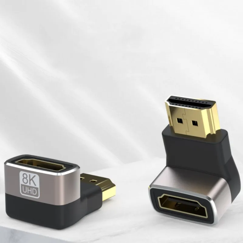 8K-Anschluss, HDTV-Verlängerung, 90-Grad-Stecker auf Buchse, HDMI 2.1-Adapter