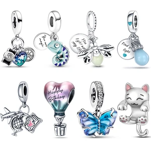 925 الفضة الاسترليني مضيئة اليراع كاميرا سحر للنساء ، يناسب سوار باندورا ، قلادة الخرز ، مجوهرات DIY ، هدية ساخنة أعلى 8 مبيعات قلادة تجسس - رقم 6