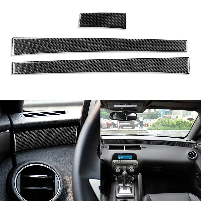 

Carbon Fiber For Chevrolet Camaro 2010-2015 Car Dashboard Strip Cover Trim Interior Accessories LHD