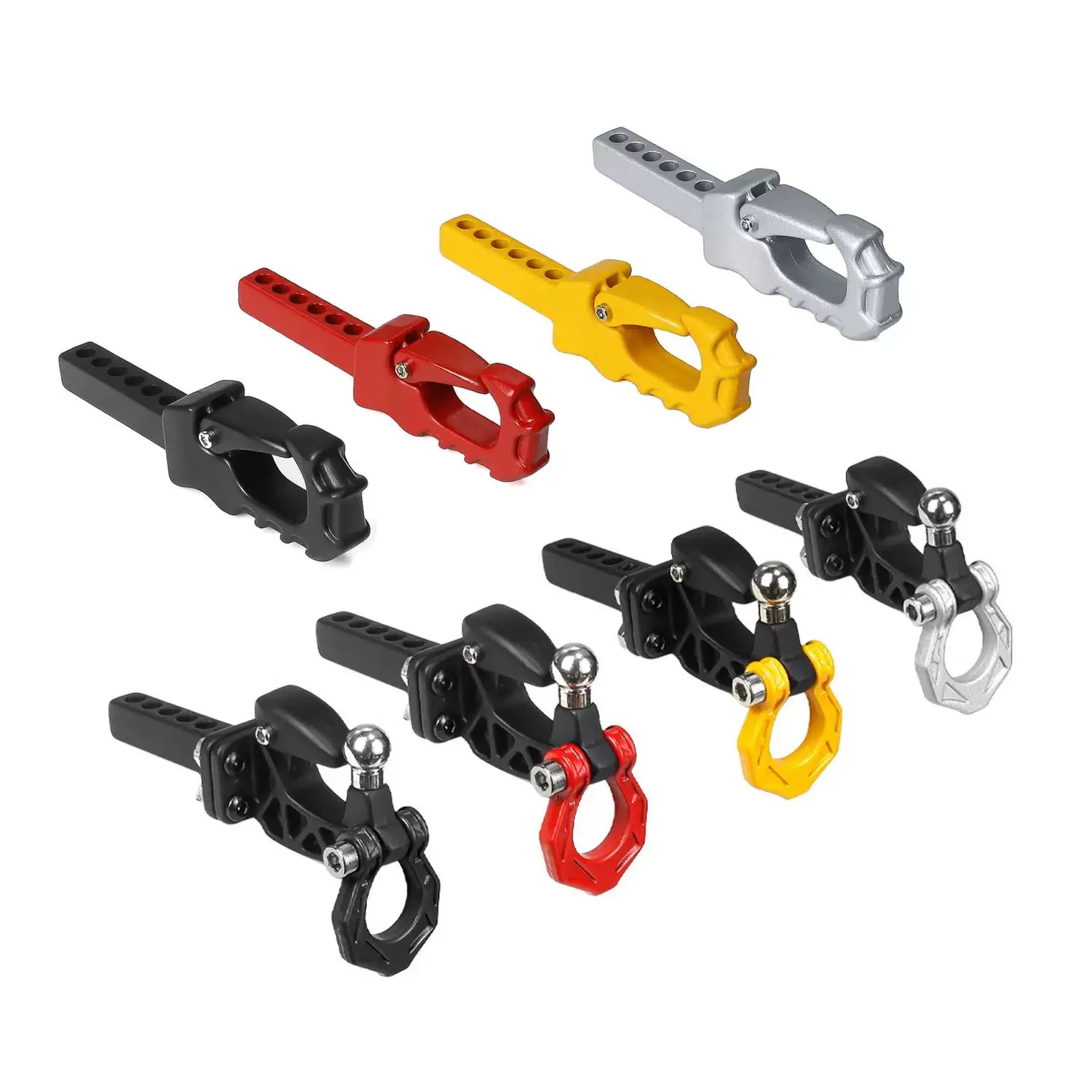 

Aluminium Trailer Hook With Shackle For 1/8 1/10 TRX4 TRX6 SCX10 90046 GEN8 D90110 RC Crawler Car Upgrade Parts