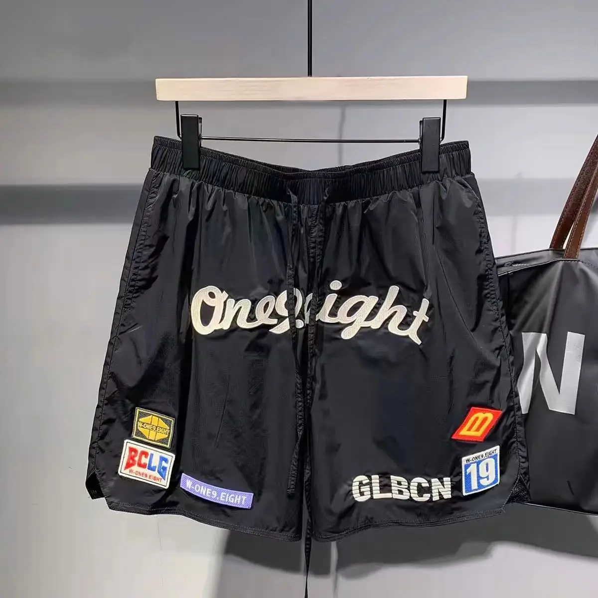 

Летние свободные мужские баскетбольные шорты в американском стиле, повседневные, в стиле High Street, пятиугольные, модные, молодежные, свободного кроя