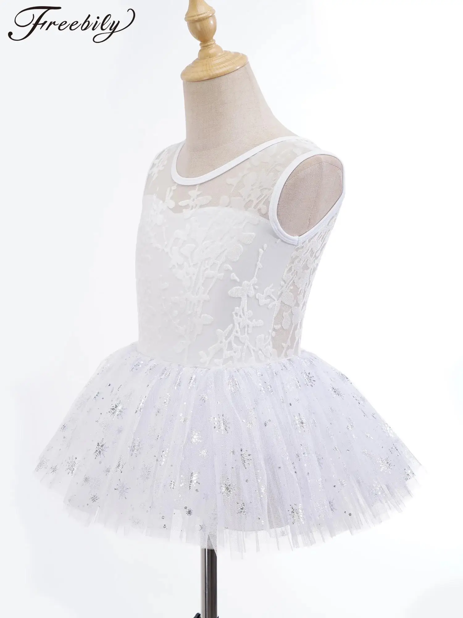

Ballerina Princess Girls Ballet Dress Tutu for Stage Performance Leotard with Tulle Skirt Dancewear Kids Dancing Costume