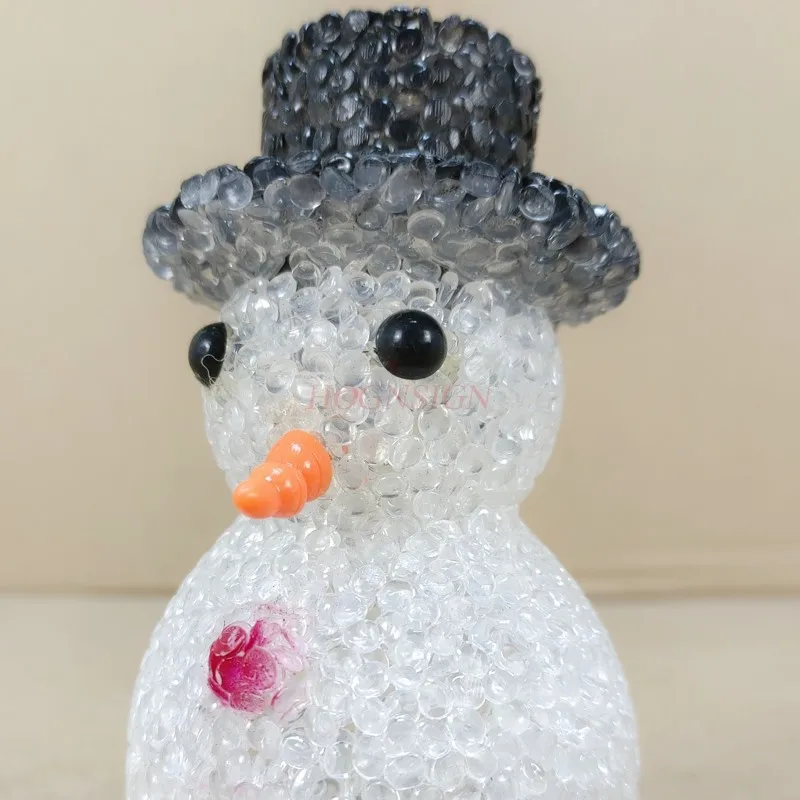 Met USB-stekker Led Klein licht Schilderen Kristal Sneeuwpop Kerstmis Unisex Film- en tv-speelgoed Kunststof Elektronisch knipperend 2021