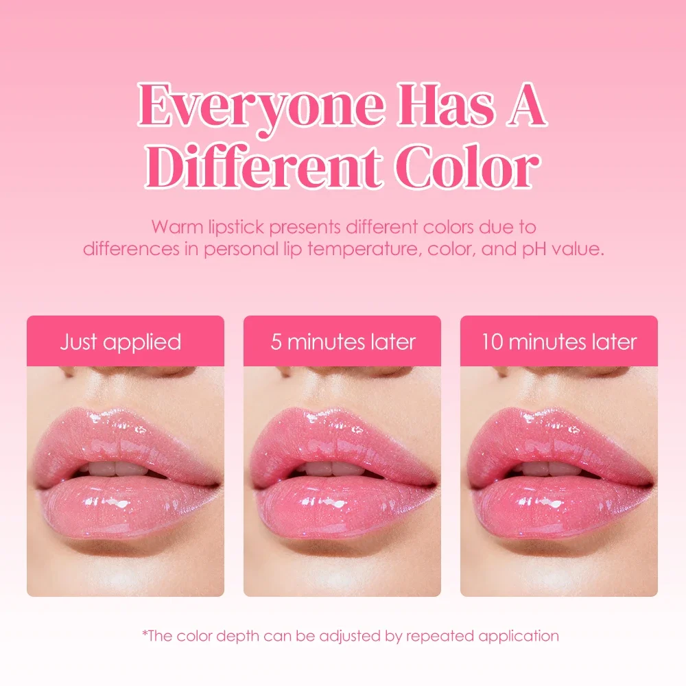 Mini Pendant Color Shift Lip Gloss, Translucent Glitter Texture, Adjust Color Depth by Layering, Repair Dry Lip Lines