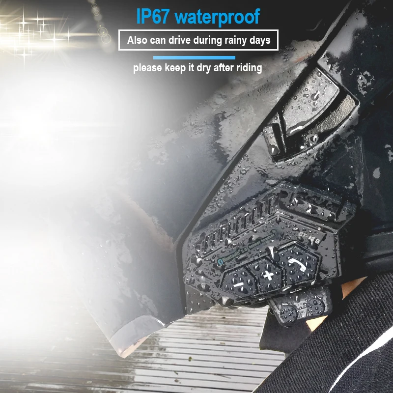 Motorcycle Intercom Headset BT-12B Music Wireless Waterproof Takeaway Rider Headphone for Safe