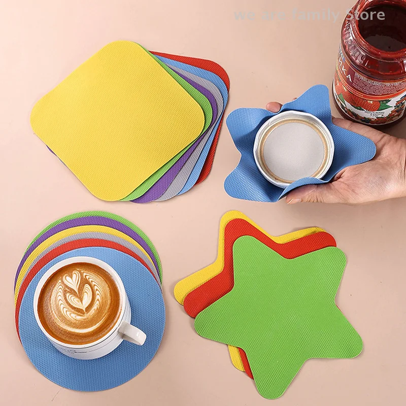 

Rubber Bottle Opening Pad Non Slip Jar Gripper Mat Rubber Opener Manual Can Cap Cushion Multi-functional Kitchen Gadgets