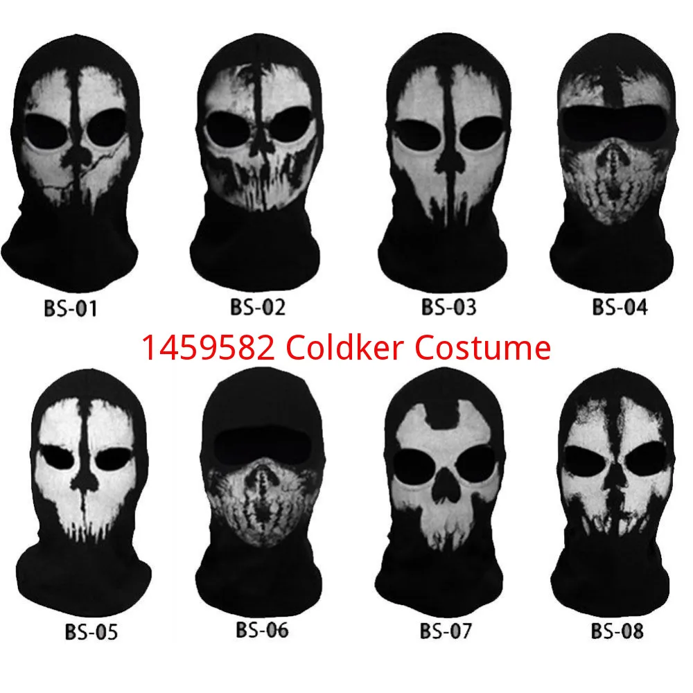 

Original Balaclava Ghost Headgear Skull Paint ball Hat Army Motorcycle War Game Airsoft Military Tactical Full Face Mask