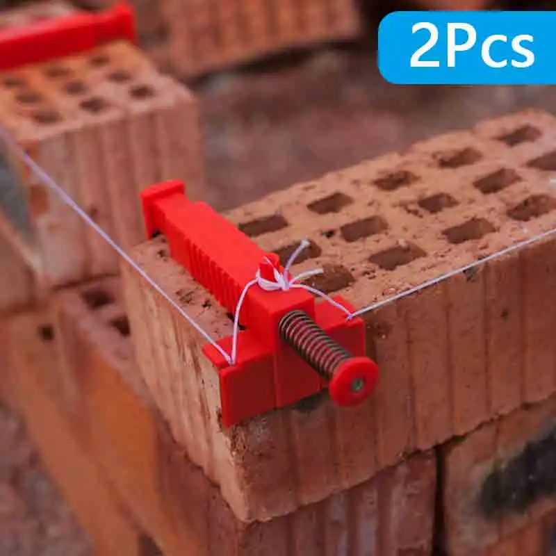 2PCS Bricklaying Wire Drawer Brick Leveling Line Runner Wire Puller for Construction Masonry Building Fixer Measuring Tools