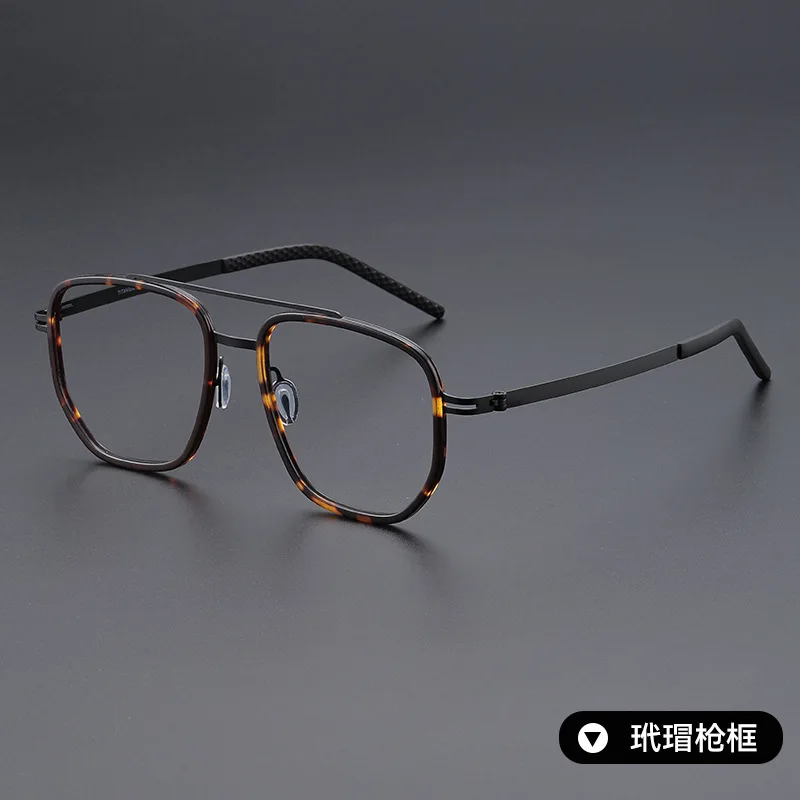 

Pure Titanium Glasses Frame for Men Square Eyewear Male Classic Full Optical Prescription Eyeglasses Frames Gafas Oculos