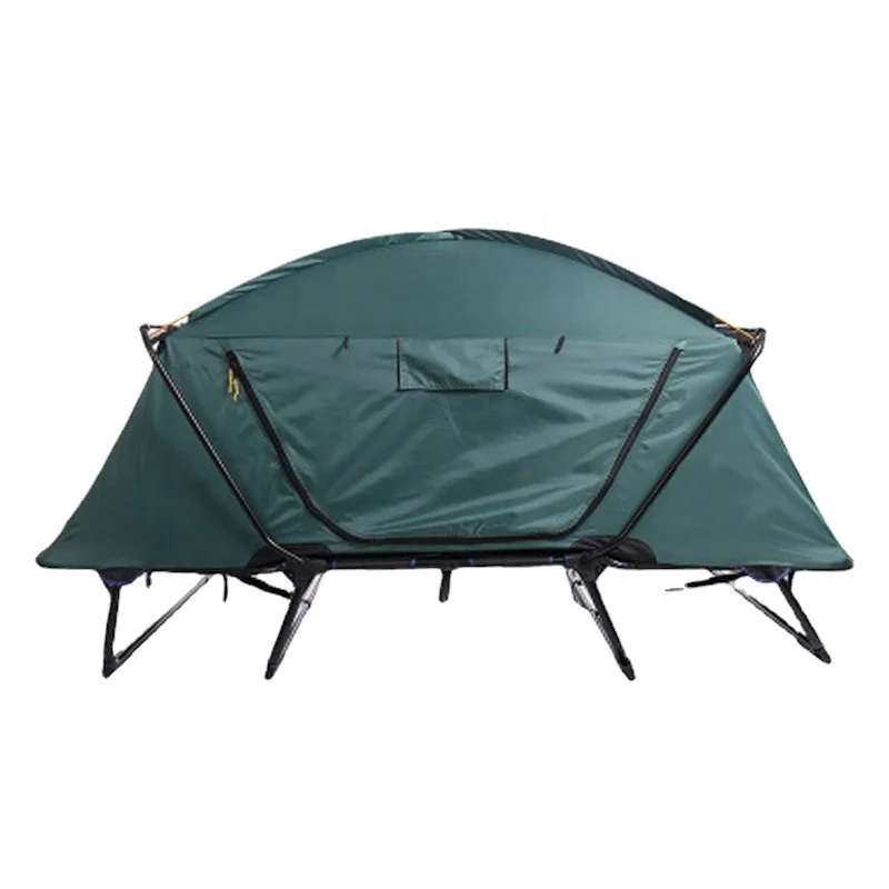 

Outdoor thickened warm off ground tent outdoor double-layer anti rainstorm camping fishing tent for two people