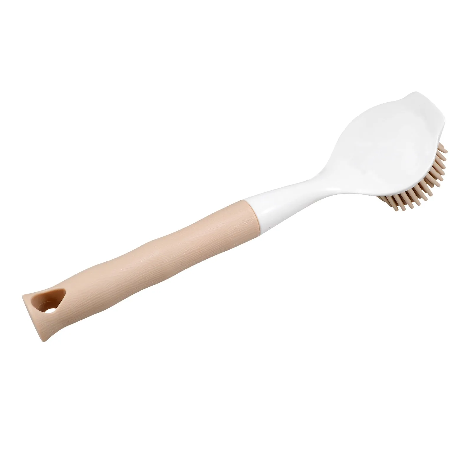 Brosse à récurer les casseroles et la vaisselle avec long manche, pour les taches tenaces, poils haute densité, nettoyage de cuisine