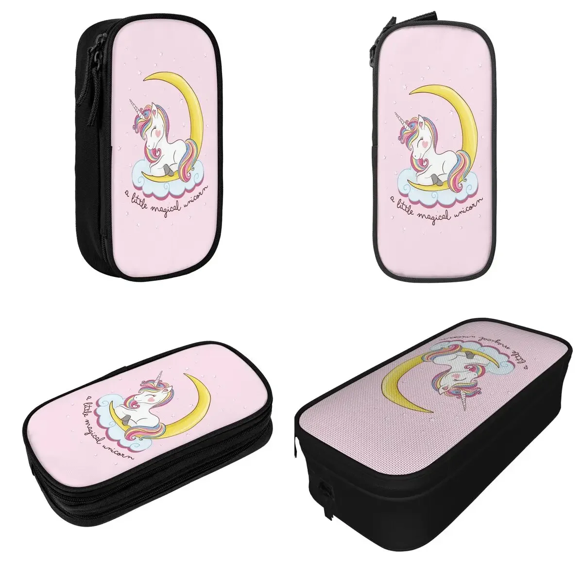 Rainbow Magical Unicorn Kids Plate Pencil Case Girls Room Decor Furniture Pen Box Bag Big Capacity School Supplies Pencilcases view 2