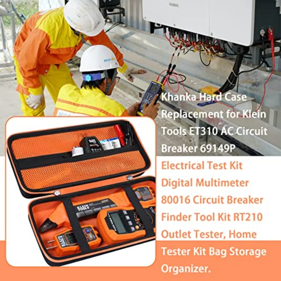 Reemplazo de estuche rígido duradero para kit de prueba eléctrica con multímetro digital y herramienta de búsqueda de disyuntor Ideal para el hogar