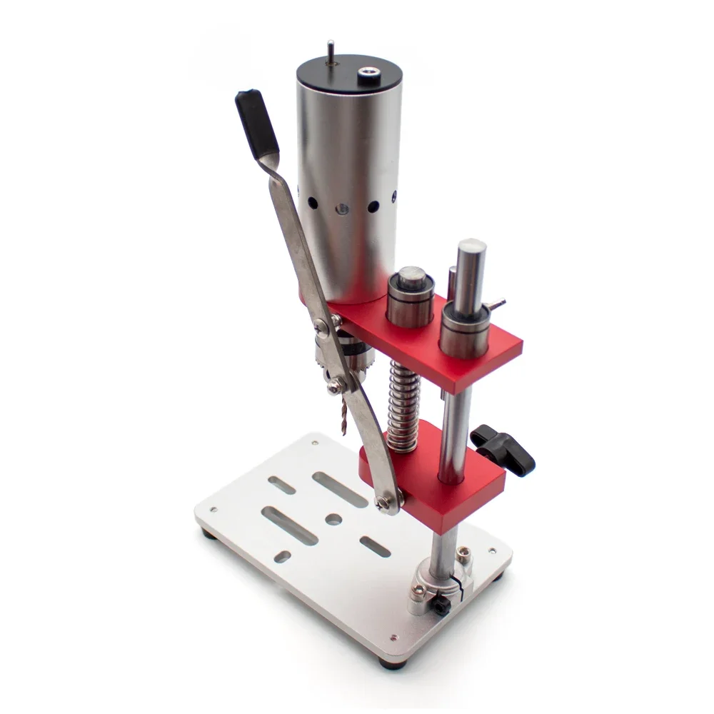 Mini High Precision Drill Micro Desktop Drilling Machine Variable Speed DC Metal Jade Grinding Drill with 0.6-6MM B10 Chuck