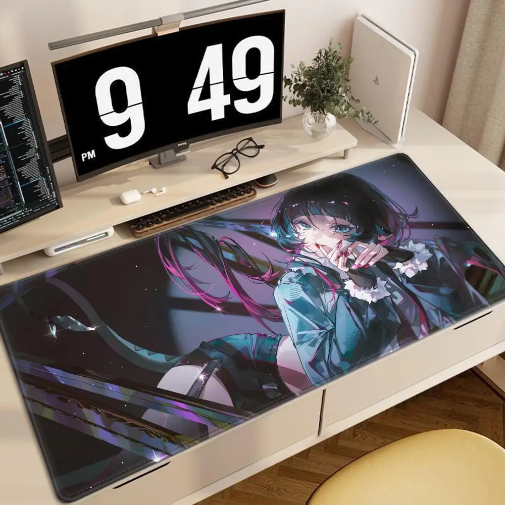 90X40CM Kawaii Anime Girl Jane Doe Mousepad Game Zenless Zone Zero Mouse Pad Large Rubber Non-slip Gaming Lock Edge Table Mat