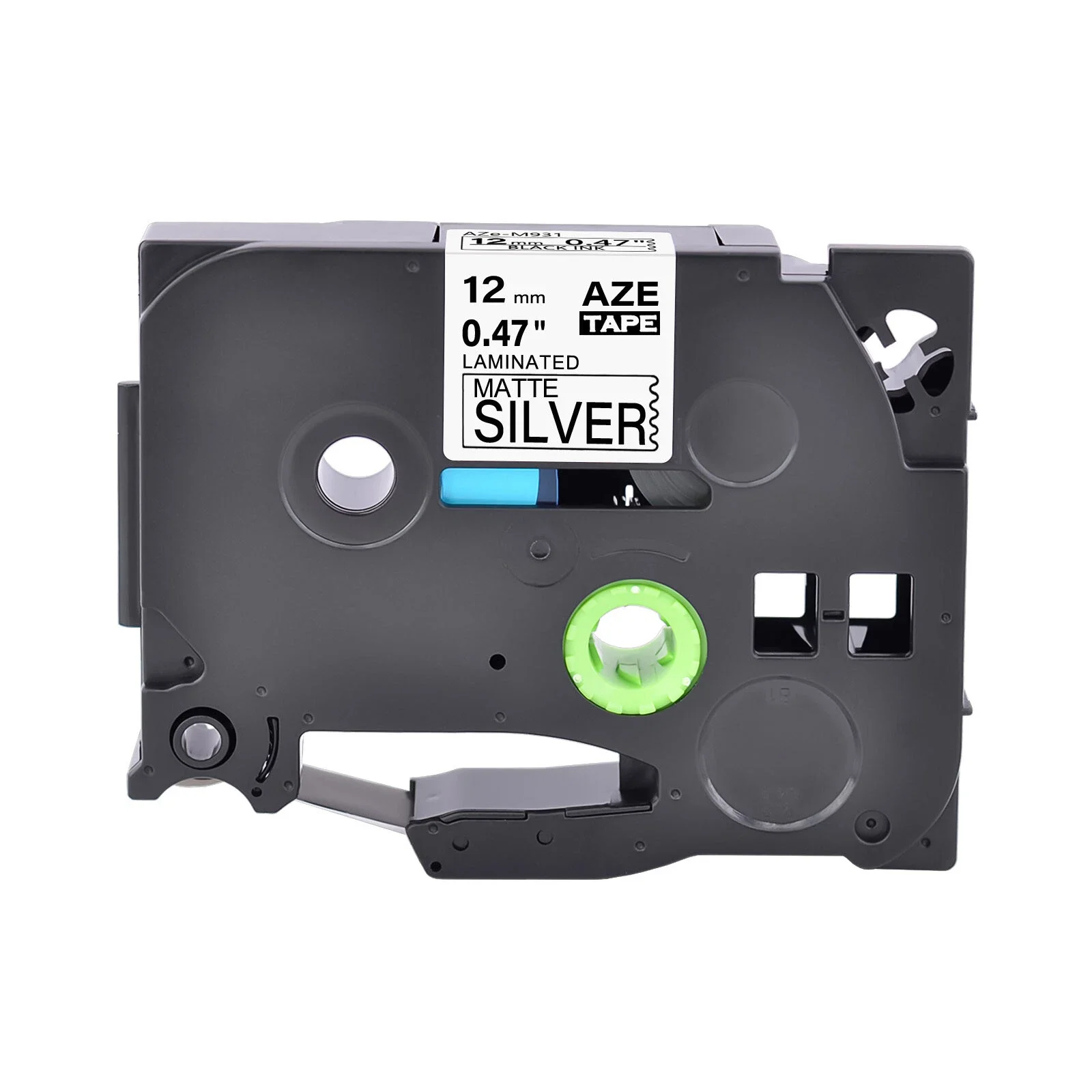 2PK Compatible Brother TZ-M931 TZe-M931 Black on Matt Silver Label Tape 0.47
