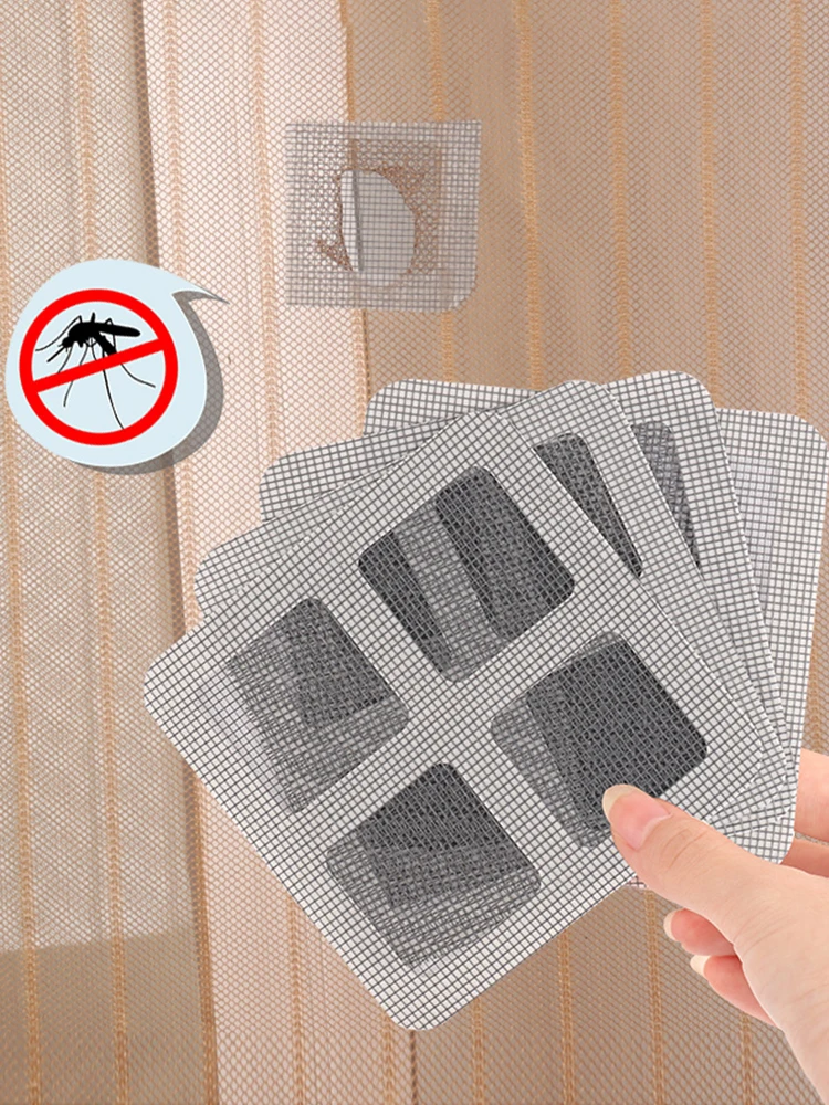 

1/3/6pcs 10cm*10cm Door Curtain Window Screen Repair Patch Baby Safety Screen Patch Stickers Anti Mosquito Net Door Repair