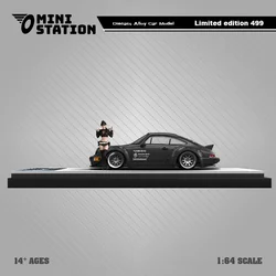 Mini Station 1:64 RWB SAMURAI Black /White Diecast Model Car