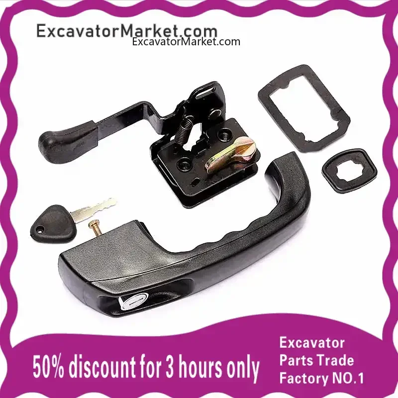 

for XCMG XE60CA Excavator Accessories Cab assembly door lock outer handle lock block Excavator Parts