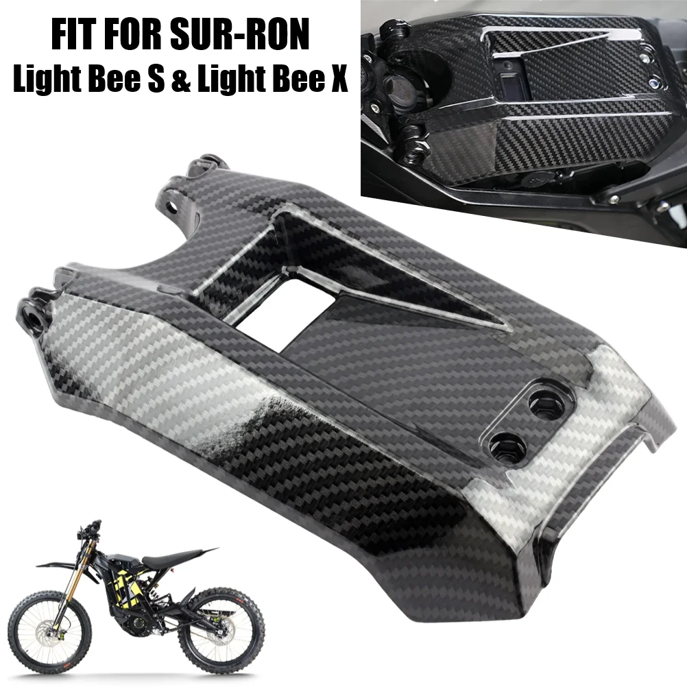 غطاء بطارية دراجة نارية كهربائية Ebike يحمي ألياف الكربون لـ SurRon Surron Sur-ron Light Bee S & Light Bee S X Universal