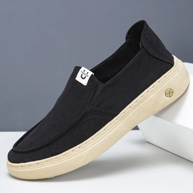 

Men's casual shoes summer fabric breathable sleeve comfortable lazy shoes soft soled outdoor sports shoes