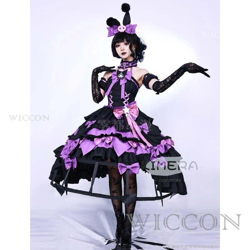 In Stock Bloody Queen Cosplay Costume Identity V Black Lolita Gothic Long Dress Full Set Wig Halloween Xmas