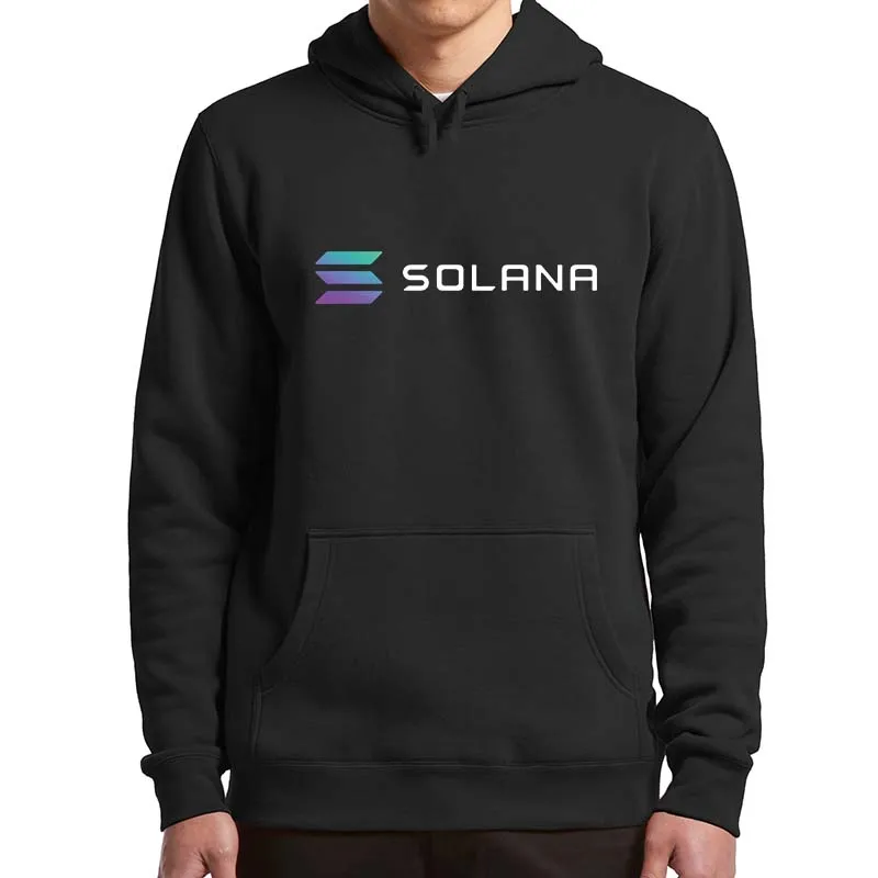 Solana SOL Blockchain Crypto Sweatshirt DeFi NFTs Web3 Essential Hoodies Basic Men's Winter Pullover Asian Size