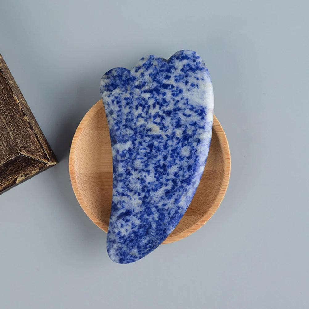 Planche Gua Sha en Jade naturel, outil de Massage pour grattage du visage et du corps, pierre de refroidissement lisse pour la beauté, soins de la peau, Routine avec 1 pièces