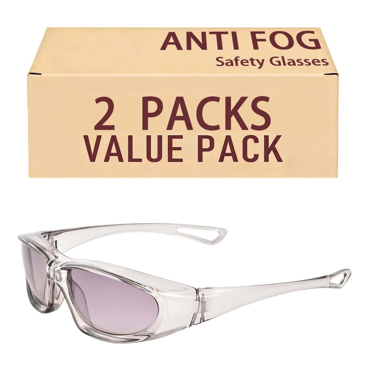 Gafas de seguridad antivaho para hombres y mujeres, gafas ANSI Z87.1 a prueba de arañazos con protección UV HM4