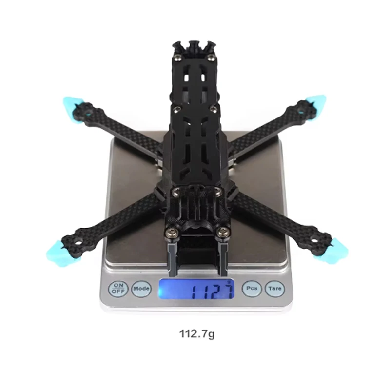 Axisflying MANTA 3,6 inch Squashed-X koolstofvezel framekit wielbasis 162 mm geschikt voor Gemfan-3630 Prop 3,6 "Freestyle Drones