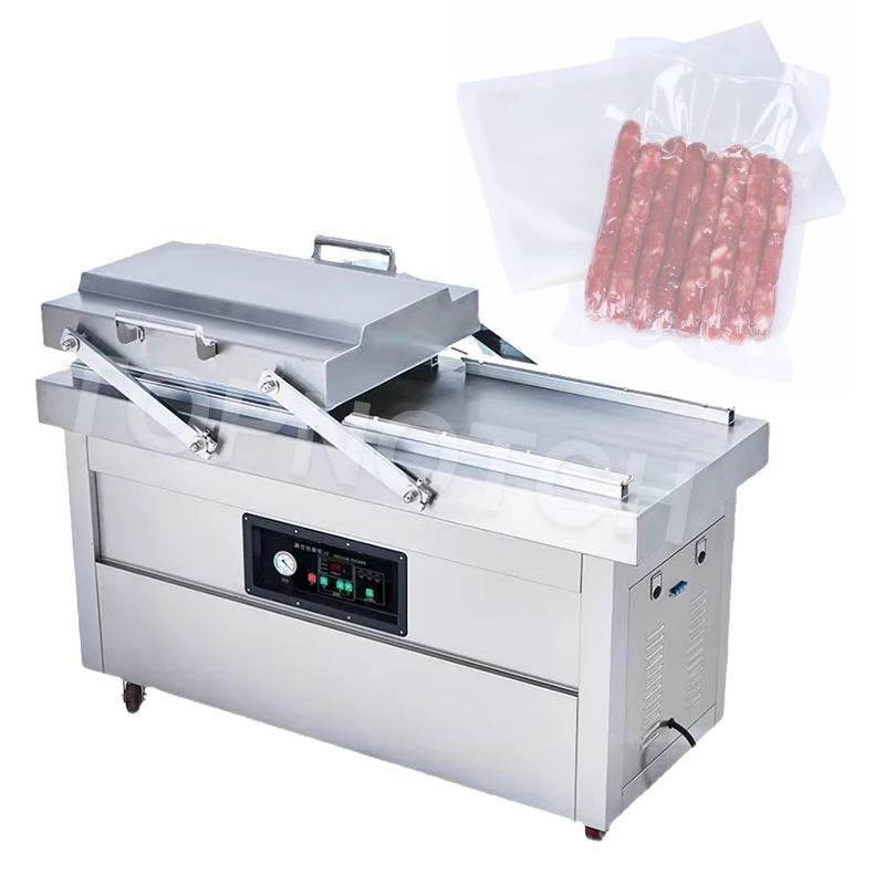 Dz-400/500 Double Chamber Vacuum Packing Machine Rice Fruit And Vegetable Meet Fish Vacuum Sealer